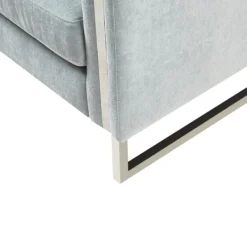 Accent Chairs-Kirkland's Home Light Velvet And Chrome Accent Chair Green