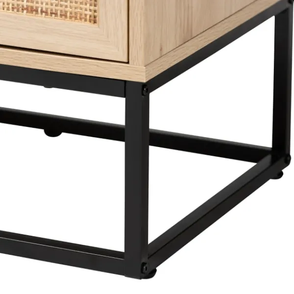 Dressers & Chests-Kirkland's Home Light Wood And Rat 5-Drawer Chest Tan