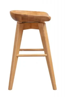 Bar Stools & Counter Height Stools-Kirkland's Home Light Wood Backless Swivel Counter Stool Tan