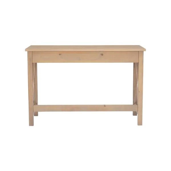 Office Furniture-Kirkland's Home Light Wood X-Sides Desk Brown