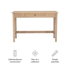 Office Furniture-Kirkland's Home Light Wood X-Sides Desk Brown