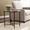Accent & End Tables-Kirkland's Home Lila Glass And Metal Oval Accent Table Black