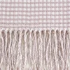 Blankets & Throws-Kirkland's Home Lilac And White Waffle Knit Fringe Throw Pink