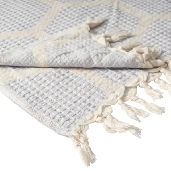 Blankets & Throws-Kirkland's Home Lilac Honeycomb Cotton Throw Purple