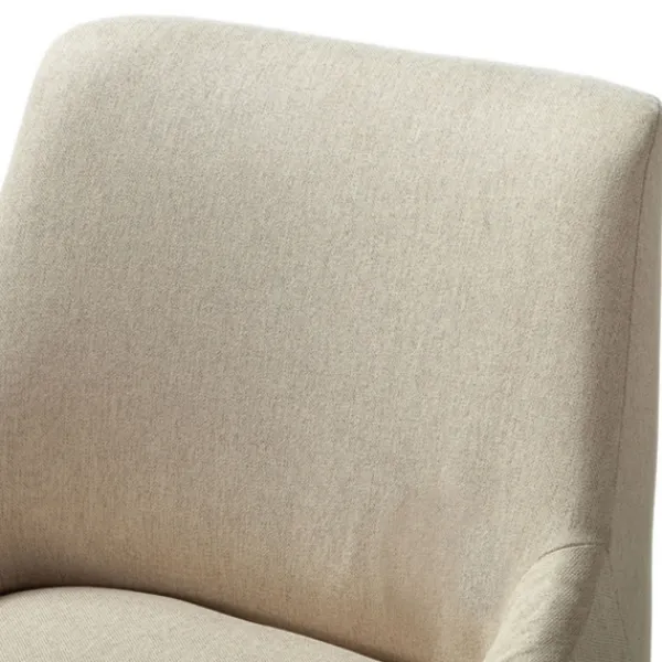 Office Furniture-Kirkland's Home Lili Cream Golden Office Chair Ivory