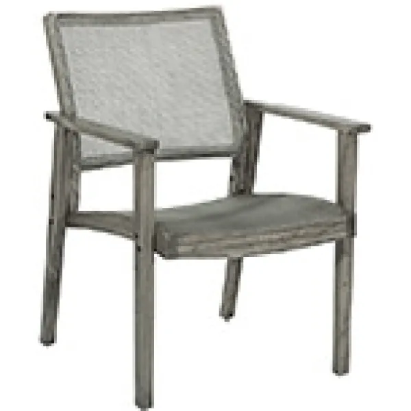 Accent Chairs-Kirkland's Home Linden Woven Cane Accent Chair Gray