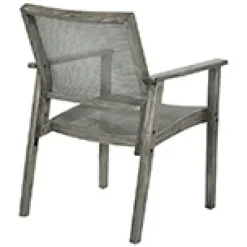 Accent Chairs-Kirkland's Home Linden Woven Cane Accent Chair Gray