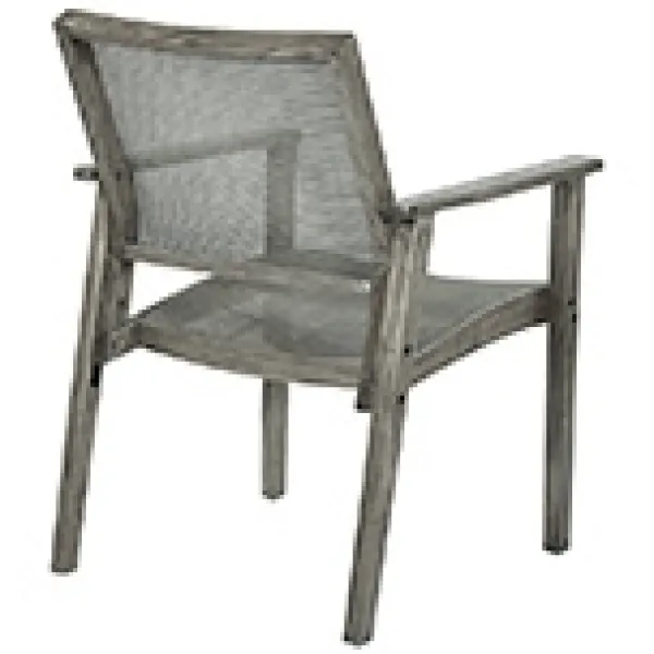 Accent Chairs-Kirkland's Home Linden Woven Cane Accent Chair Gray
