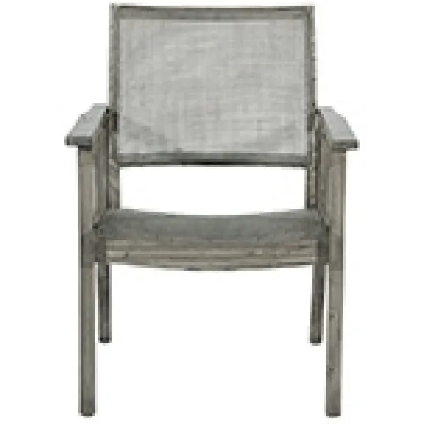 Accent Chairs-Kirkland's Home Linden Woven Cane Accent Chair Gray