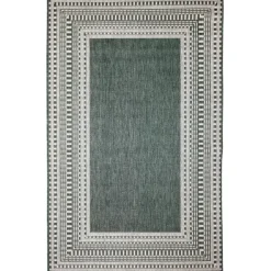 Outdoor Rugs-Kirkland's Home Linear Macy Indoor/Outdoor Area Rug, 4X7 Green