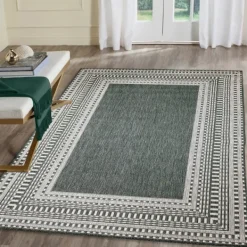 Outdoor Rugs-Kirkland's Home Linear Macy Indoor/Outdoor Area Rug, 7X9 Green