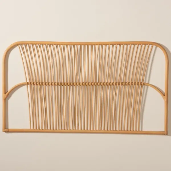 Beds & Headboards-Kirkland's Home Linear Weave Rat Queen Headboard Tan