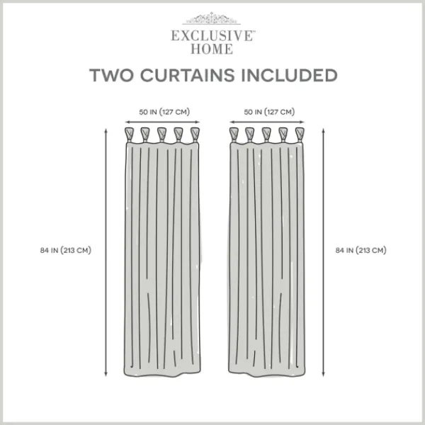 Curtains & Drapes-Kirkland's Home Linen Braided Top Curtain Panel Set, 84 In. White