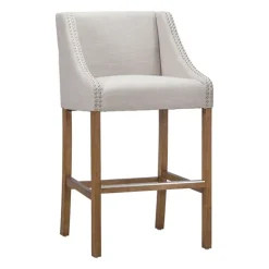 Bar Stools & Counter Height Stools-Kirkland's Home Linen Castaic Barstool Tan