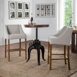 Bar Stools & Counter Height Stools-Kirkland's Home Linen Castaic Barstool Tan