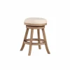 Bar Stools & Counter Height Stools-Kirkland's Home Linen Driftwood Finish Swivel Counter Stool Tan