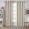 Curtains & Drapes-Kirkland's Home Linen Sateen Curtain Panel Set, 96 In. Tan