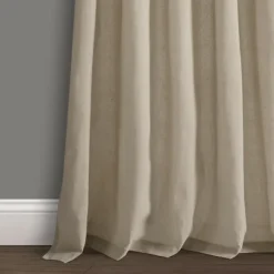 Curtains & Drapes-Kirkland's Home Linen Top Knotted Burlap Curtain Panel Set, 95 In. Tan