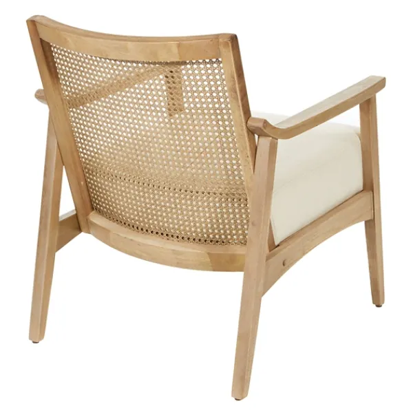 Accent Chairs-Kirkland's Home Linen Wash Cane Back Alina Armchair Ivory