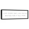 Wall Quotes & Signs-Kirkland's Home Live All Year Framed Canvas Wall Plaque Black/Orange/White