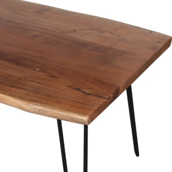 Coffee Tables-Kirkland's Home Live Edge Hairpin Legs Coffee Table, 24X42 In. Tan