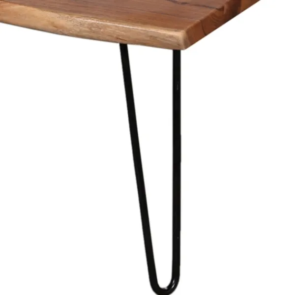 Coffee Tables-Kirkland's Home Live Edge Hairpin Legs Coffee Table, 24X42 In. Tan