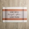 Kitchen & Floor Mats-Kirkland's Home Live, Laugh, Love Plaid Kitchen Mat Brown/Orange
