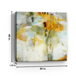 Canvas Art-Kirkland's Home Logic Canvas Art Print White/Green/Yellow