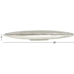 Decorative Trays-Kirkland's Home Long Metallic Tray Silver