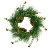 Wreaths-Kirkland's Home Long Needle Pine Christmas Wreath Green/Brown