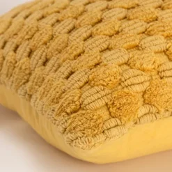 Pillows-Kirkland's Home Looped Cotton Throw Pillow Yellow