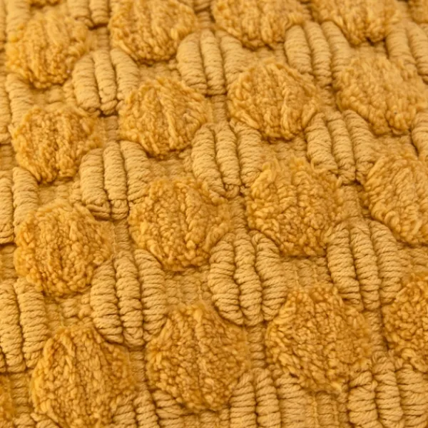 Pillows-Kirkland's Home Looped Cotton Throw Pillow Yellow