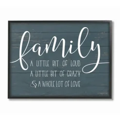 Wall Quotes & Signs-Kirkland's Home Loud Crazy Family Framed Art Print Blue