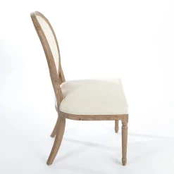 Dining Chairs-Kirkland's Home Louis Cream Upholstered Dining Chair Ivory