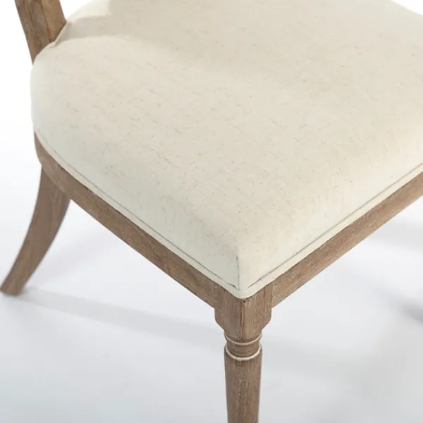 Dining Chairs-Kirkland's Home Louis Cream Upholstered Dining Chair Ivory