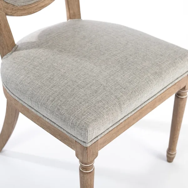 Dining Chairs-Kirkland's Home Louis Upholstered Dining Chair Gray