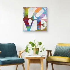 Wall Quotes & Signs-Kirkland's Home Love In Color Canvas Art Print White/Multi