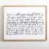 Wall Quotes & Signs-Kirkland's Home Love Is All You Need Framed Wall Plaque White/Black
