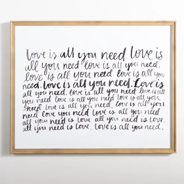 Wall Quotes & Signs-Kirkland's Home Love Is All You Need Framed Wall Plaque White/Black