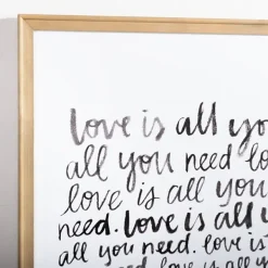 Wall Quotes & Signs-Kirkland's Home Love Is All You Need Framed Wall Plaque White/Black