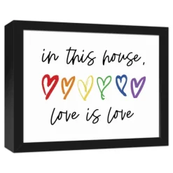 Wall Quotes & Signs-Kirkland's Home Love Is Love Framed Canvas Art Print White/Multi