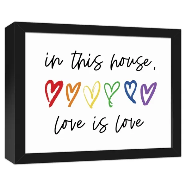 Wall Quotes & Signs-Kirkland's Home Love Is Love Framed Canvas Art Print White/Multi
