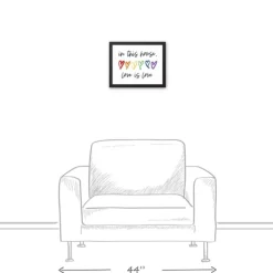Wall Quotes & Signs-Kirkland's Home Love Is Love Framed Canvas Art Print White/Multi