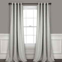 Curtains & Drapes-Kirkland's Home Lush Insulated Curtain Panel Set, 95 In. Gray