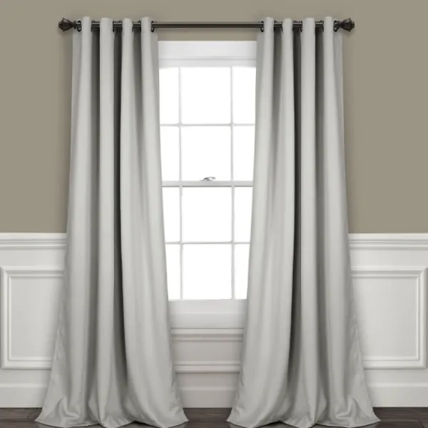 Curtains & Drapes-Kirkland's Home Lush Insulated Curtain Panel Set, 120 In. Gray