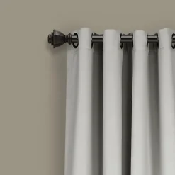 Curtains & Drapes-Kirkland's Home Lush Insulated Curtain Panel Set, 120 In. Gray