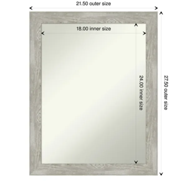 Decorative Mirrors-Kirkland's Home Lyndon Dove Gray Wood Framed Mirror