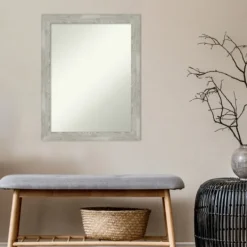 Decorative Mirrors-Kirkland's Home Lyndon Dove Gray Wood Framed Mirror