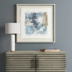 Framed Art-Kirkland's Home Madison Park Blue Abstract Framed Art Print Blue/White