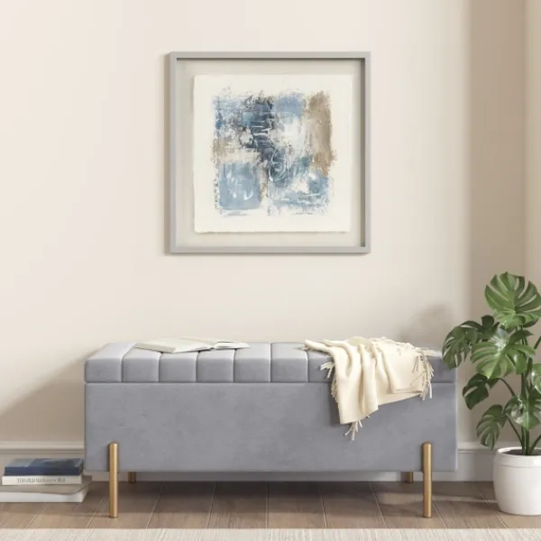 Framed Art-Kirkland's Home Madison Park Blue Abstract Framed Art Print Blue/White